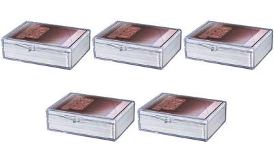 5 x ULTRA PRO Hinged Trading Cards Storage Case 50ct Box Holds 50 Trading Cards - Image 1 of 3