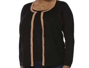 Damas Plus Suéter 2 Hierro 1 Suéter Negro Talla 2X Nuevo - Imagen 1 de 4