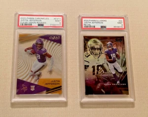 2020 Illusions Justin Jefferson RC PSA 9 Minnesota Vikings +BONUS BOGO RC Clear! - Picture 1 of 4