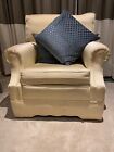 Used creme & gold arm chair in excellent condition