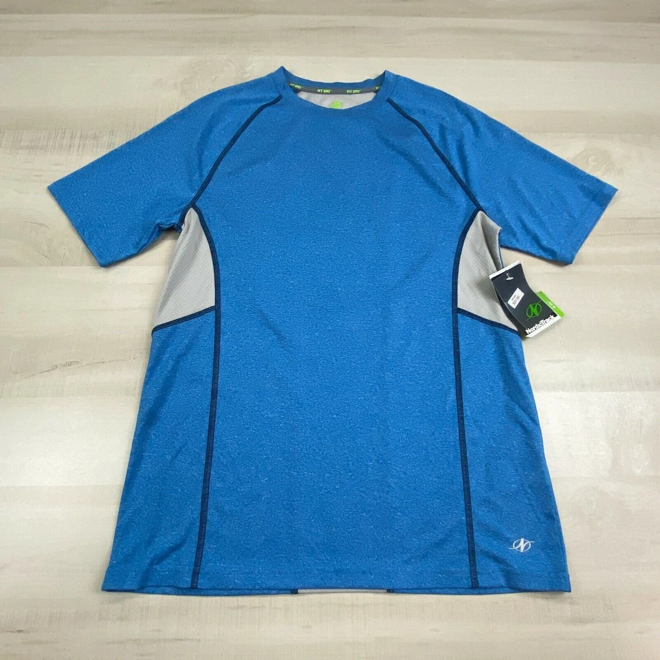 Nordic Track Mens Shirt Small Blue Trail Tee Athletic NT Dri Active Wear New - Image 1 of 4