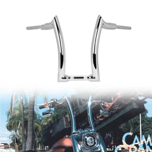 16'' Rise Handlebar Motorcycle Ape Hanger Chrome Fit For Harley Wide Glide - Picture 1 of 16