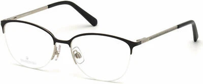 Marco de gafas Swarovski SK5296 005 negro plateado semi sin montura 52-16-140 SW5296 Foto 1 de 2