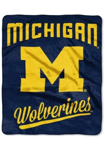 Michigan Wolverines 50" by 60" Plush Raschel Throw Blanket - NCAA-Alumni Design - Picture 1 of 1