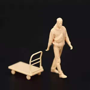 1/43 Delivery Cart Boy Scenep Miniatures Doll Figure For Cars Vehicle Toy - Picture 1 of 3