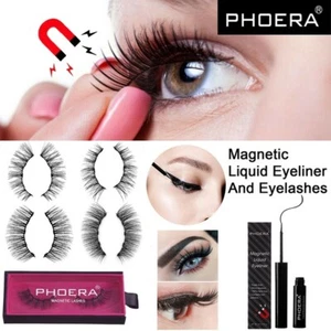 PHOERA MAGNETIC Lash Eyeliner KIT Liner 4D 3D Eyelash Liquid No Glue Easy 👁️ - Picture 1 of 8