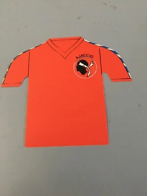 Ancien Autocollant Mini Maillot Corse Ajaccio Foot Club Annee 80 Collection Fan  - Photo 1/2