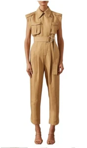 Shona Joy AU 12 US 8 EUR 40 Matilda Jumpsuit Utility Safari - Inc Belt - Picture 1 of 13