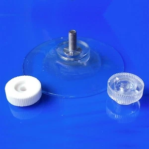 8 Saugnäpfe Ø 50 mm mit Gewinde (10 mm) und Rändelmutter Saugnapf Haftsauger - Bild 1 von 5