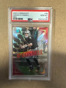 2024 Panini Luminance #36 Aidan O'Connell 4/25 Red PSA 10 Number Match - Picture 1 of 2