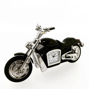 Mini Clock Motorcycle Desk Clock - Die-Cast, Novelty Collectible - Picture 1 of 7
