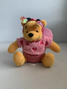 Disney Store Winnie The Pooh Plush Stuffed Toy Valentine Bee Bug LUV BUG Beanbag - Picture 1 of 6