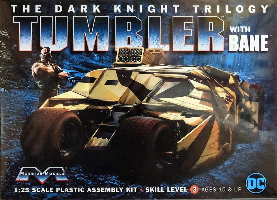 Batmobile Batman Dark Knight Tumbler + Bane 1:25 Model Kit Bausatz Moebius 967 - Bild 1 von 2