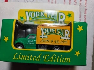York Fair "America's Oldest Fair" Matchbox Car 1995 New In Box FORD F800 Del Tru - Picture 1 of 2