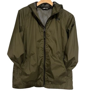 The North Face TNF Boys Size L Olive Green Hooded Dryvent Rain Jacket - Picture 1 of 8