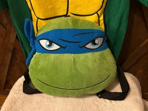 LEONARDO Plush Backpack TMNT & T-Shirt (KID Size S) Teenage Mutant Ninja Turtles - Picture 1 of 12