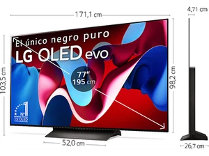 TV OLED 77" - LG OLED77C45LA, OLED 4K, Procesador Inteligente 4K α9 Gen7 - Imagen 1 de 12