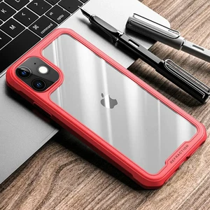 Shockproof Case for iPhone X RED Bumper Clear Cover - Picture 1 of 1
