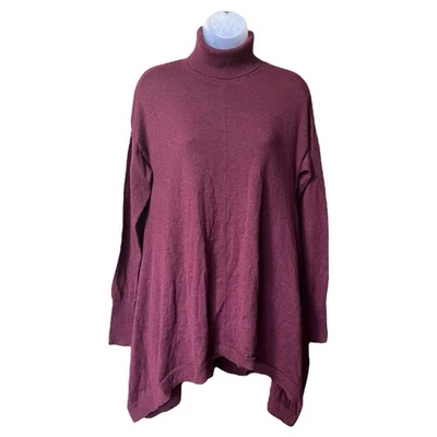 Водолазка свитер туника шерстяная смесь Sharkbite кромки Sz S Lagenlook Goblincore - Изображение 1 из 4