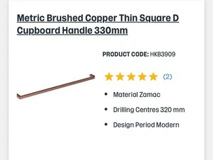 Copper Effect Kitchen Handles - Picture 1 of 6