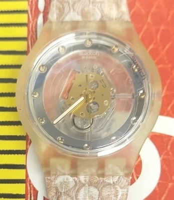 Швейцарские редкие кварцевые часы Swatch BLINGSTONE SUJK115 2007 JELLY IN JELLY новые из старых запасов - Изображение 1 из 4
