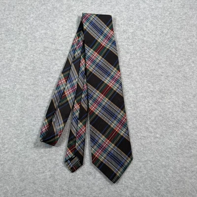 Corbata de seda Paul Fredrick Sartoriale a cuadros multicolor hecha en Italia Foto 1 de 4