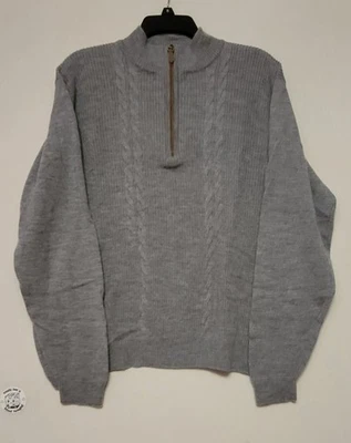 Suéter Turnberry Lana Merino Simulado Cuello Tortuga Cremallera Gris XL Para Hombre o Mujer Foto 1 de 4