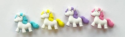 Unicorn Dress It Up Jesse James Buttons Set of 4 Shank NEW - Image 1 of 3