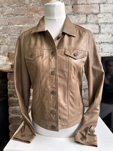 La Redoute Real Leather Trucker Jacket Levi’s Style Type III Size 14 U.K. - Picture 1 of 14