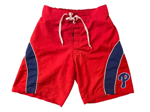 Geniune Merchandise Philadelphia Phillies Swim Trunks Shorts Men Medium Red Logo Cover