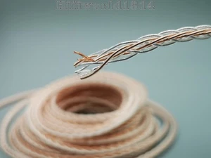 8core 4 Occ copper 4 Silver Wire DIY headphone Audio Cable AUX HiFi Made  - Picture 1 of 11