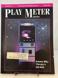Play Meter Magazine Jan 1992 Issue Arcade Video Games Vision Quest Kramer - Picture 1 of 1