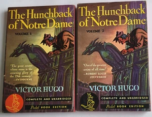 1939 1ST POCKET BOOKS PB 31 & 32 THE HUNCHBACK OF NOTRE DAME VICTOR HUGO 2 VOLS - Imagen 1 de 4