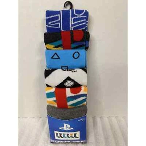 Sony Playstation NEW 6 Pair CREW SOCKS SIZE 8-12 Bioworld - Picture 1 of 3