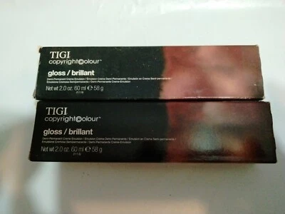 Lote de 2 TIGI 5/5 Marrón Caoba Claro Brillo Demi Permanente  Foto 1 de 2