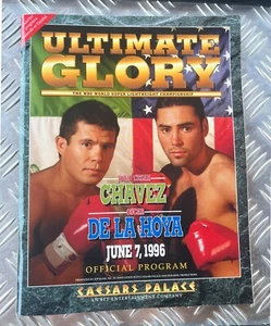 1996 ULTIMATE GLORY Boxing Official Program JULIO CESAR CHAVEZ vs DE LA HOYA - Picture 1 of 5