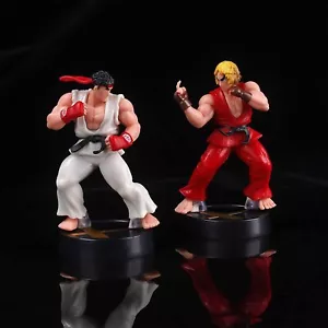 2PCS Solid PVC Street Fighter Hero Figure Ken Masters & Ryu Action Figure Set 2 - Picture 1 of 9