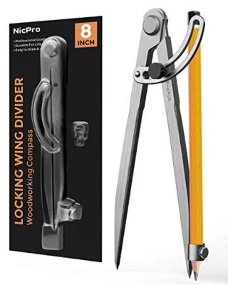 Compass Pencil Drawing Tool Drafting Compass for Geometry Woodworking - Image 1 of 4