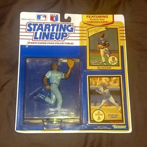 BO JACKSON STARTING LINEUP 1990 EDITION MLB KANSAS CITY ROYALS HOF w/TWO CARDS