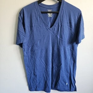 Polo Raplh Lauren Blue Medium Short Sleeve V-Neck Short Sleeve Shirt - Picture 1 of 8