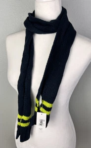 Capelli Kid Navy Blue Lime Green Knit Winter Scarf 5x 65" NWT - Picture 1 of 5