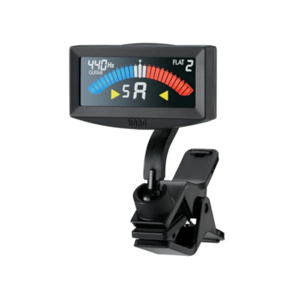 KORG AW-4 BK ❘ Clip-on Tuner ❘ Stimmgerät ❘ Chromatisch, Gitarre, Bass ❘ Schwarz