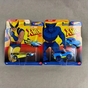 Hot Wheels Character Cars X-Men 97 Wolverine & Beast Lot 1:64 Diecast - Picture 1 of 6
