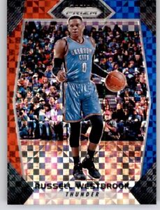 2017-18 Prizm Red White Blue RWB Russell Westbrook Holo Refractor Thunder #261