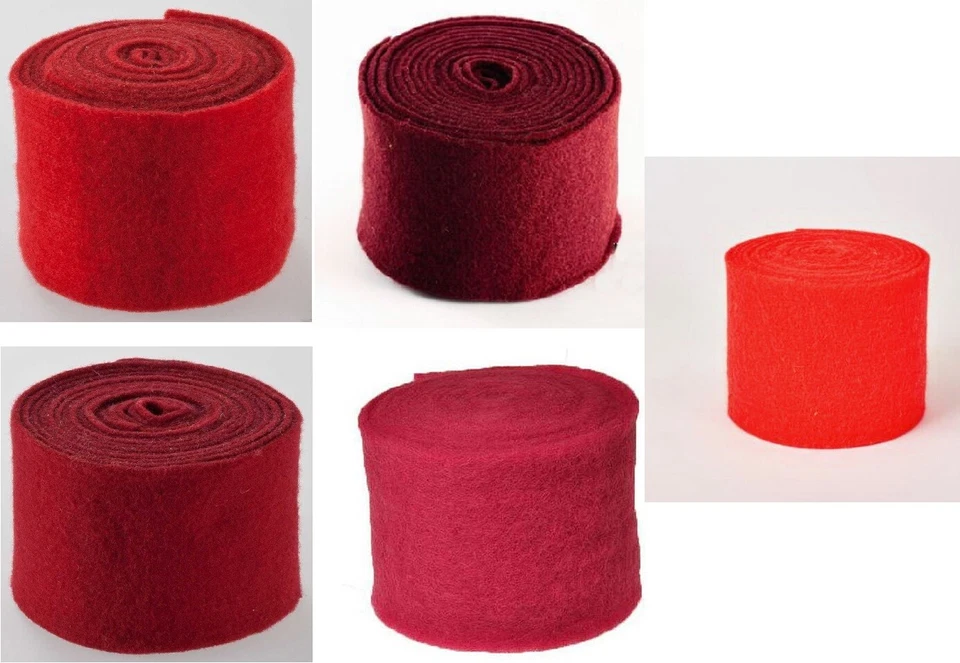 1m Topfband*Filzband*b=15cm*rot Auswahl*SchafWolle-Filz*Deko-Band basteln 1 m - Bild 1 von 1