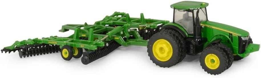 Ertl John Deere 8320R Tractor and Model 637 Disk Set 1 64 Scale 45479 TOMY