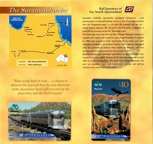 1996 Australia Pay-Tel The Savannahlander Set Of 2 Cards, Limited To 1500, VGC - Bild 1 von 2