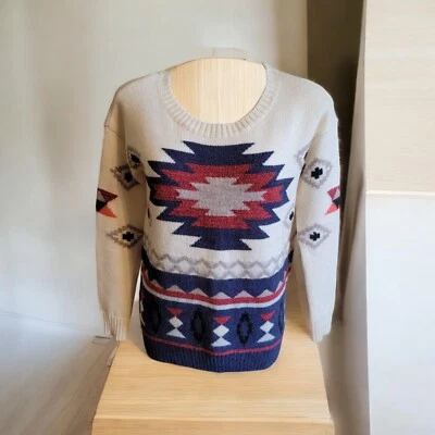 Suéter American Eagle para mujer S mezcla de lana suéter azteca suroeste  Foto 1 de 4