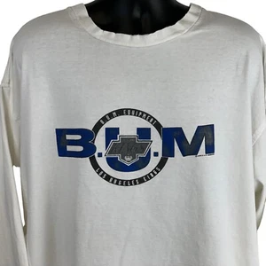 Vintage Distressed Los Angeles LA Kings T Shirt Mens Large BUM Equipment White - Picture 1 of 12