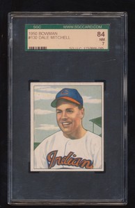SGc  7   1950 Bowman Baseball   Dale Mitchell  # 130